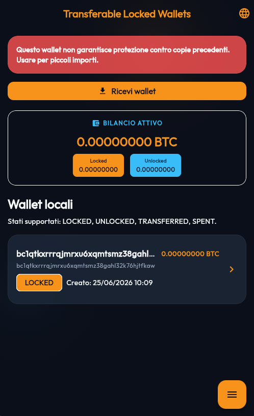 TL Wallet app home screen